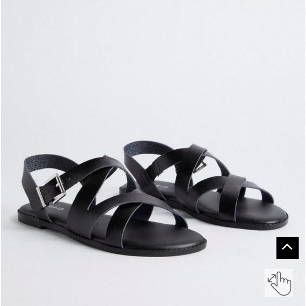 NWT Torrid black criss cross gladiator sandals size 11W